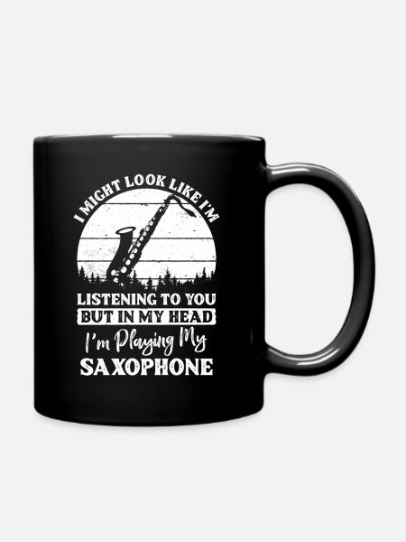 Saxophone - Mug uni - noir