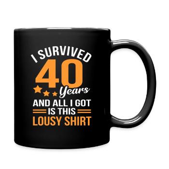 40th birthday - Full Colour Mug - black - Right