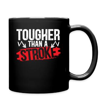 Toughter Than A Stroke Awareness Brain Attack - Full Colour Mug - black - Right