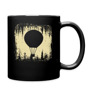 Heißluftballon - Tasse einfarbig - Schwarz - Rechts