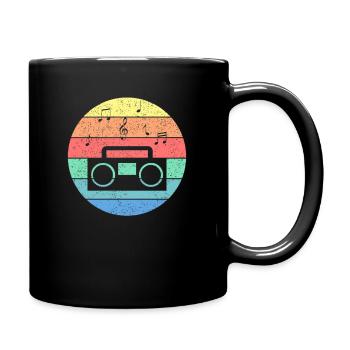 90er Jahre 1990er Neunziger Outfit Mottoparty 80er - Tasse einfarbig - Schwarz - Rechts
