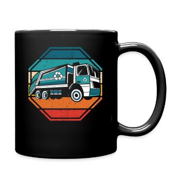 Garbage Truck Retro Waste Collector Garbage Truck Driver - Mug uni - noir - Droite