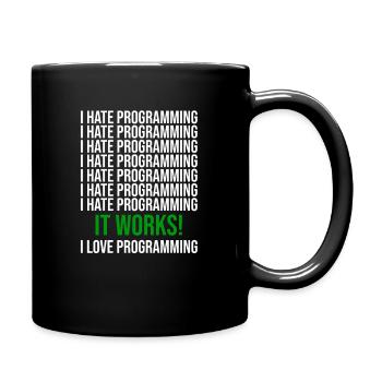 Programmation Dicton amusant pour les programmeurs - Mug uni - noir - Droite