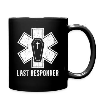 Last Answer Mortuary Undertaker - Full Colour Mug - black - Right