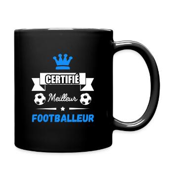 certifié meilleur footballeur - Mug uni - noir - Droite