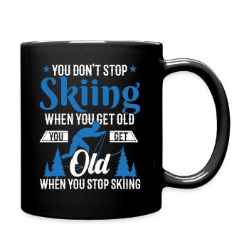 Ski Spruch Alter Mann Opa - Tasse einfarbig - Schwarz - Rechts