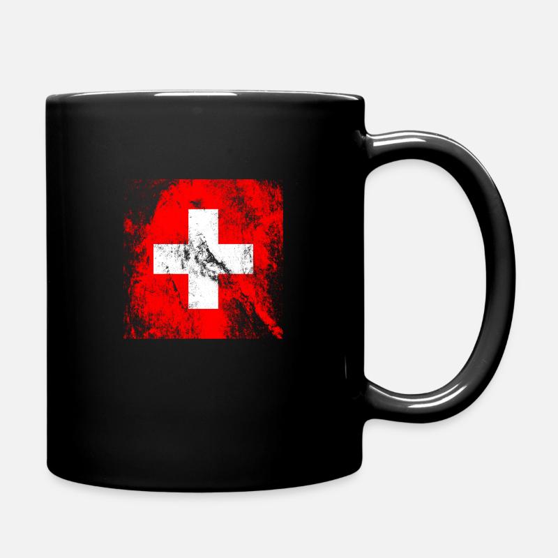 Schweiz - Tasse einfarbig - Schwarz
