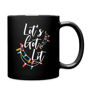 Allumons les lumières de Noël Joyeuses Fêtes de Noël - Mug uni - noir - Droite