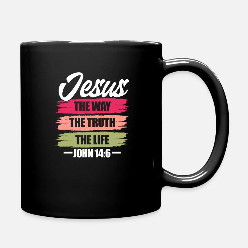 Jesus Christus Christ Christlich Religion Geschenk - Tasse einfarbig - Schwarz