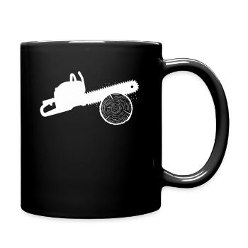 Tronçonneuse Tronçonneuse Travailleur forestier Bûcheron - Mug uni - noir - Droite