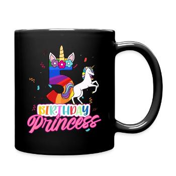 Fille du 5ème anniversaire - Mug uni - noir - Droite