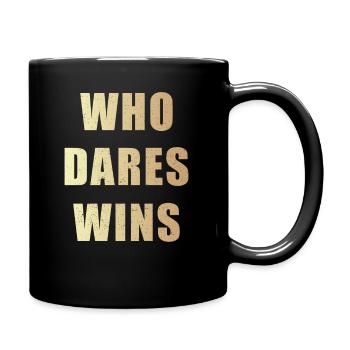 Who dares wins - Full Colour Mug - black - Right