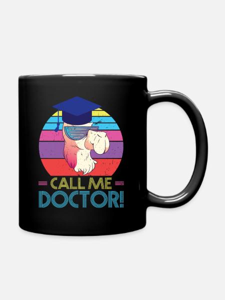 Call Me Doctor Ph.D Studium Lama Alpaka Doktor - Tasse einfarbig - Schwarz