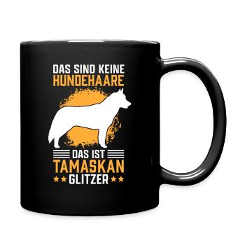 Das ist Tamaskan Glitzer Wolf-Hund Tamaskan - Tasse einfarbig - Schwarz - Rechts
