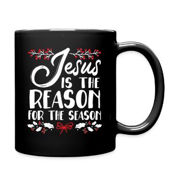 Jesus Is The Reason For The Season Christmas Day - Full Colour Mug - black - Right