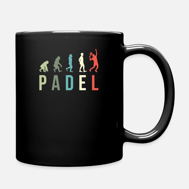 Padel vintage Aufschlag Evolution - Tasse einfarbig - Schwarz