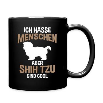 Shih Tzu sind toll Shih Tzu - Tasse einfarbig - Schwarz - Rechts