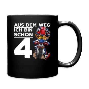 4ème anniversaire Motocross Moto Dirtbike 4 ans - Mug uni - noir - Droite