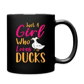Juste une fille qui aime ducks Ente - Mug uni - noir - Droite