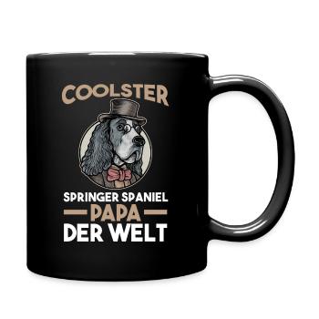 Springer Spaniel Springer Spaniel Papa - Tasse einfarbig - Schwarz - Rechts