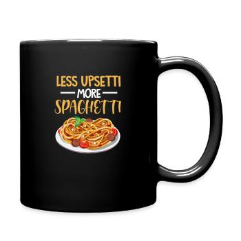 Spaghetti Pasta Noodles Food Italian Gift - Full Colour Mug - black - Right