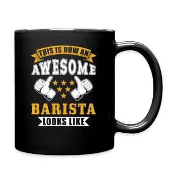 Barista Gift - Full Colour Mug - black - Right
