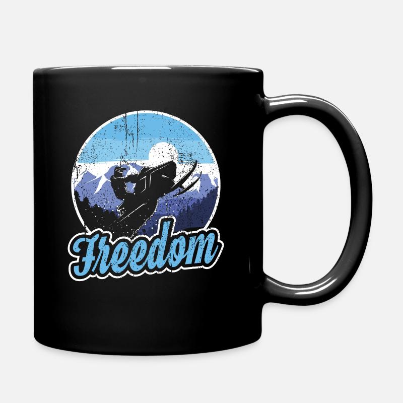 SNOWMOBILE WINTER TSHIRT T-Shirt - Full Colour Mug - black