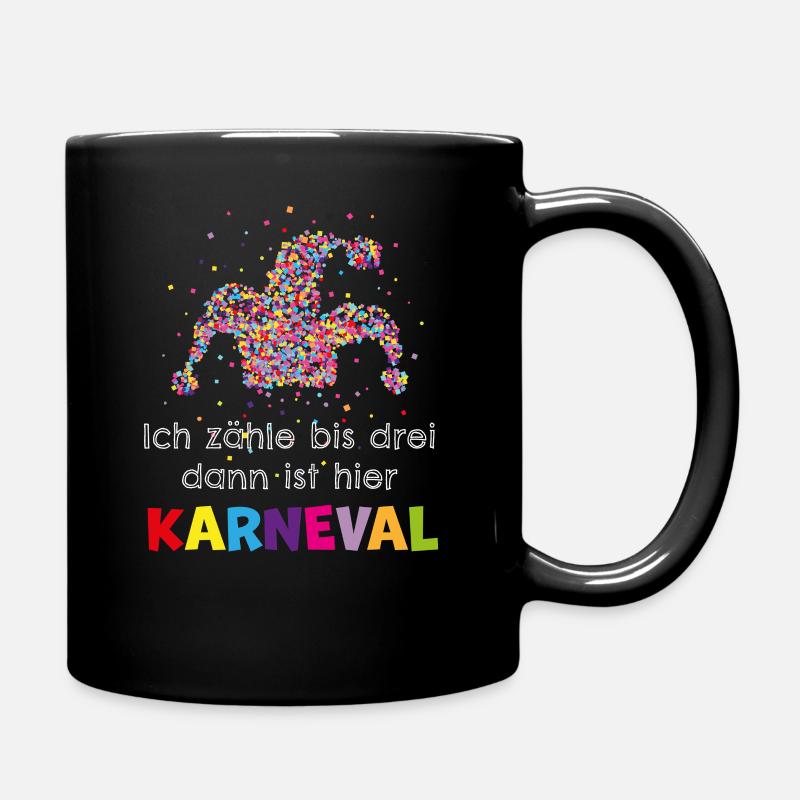 Karneval Kostüm Lustig Konfetti Geschenk - Tasse einfarbig - Schwarz