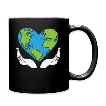 World Peace End Hate International Day Of Peace - Full Colour Mug - black - Right