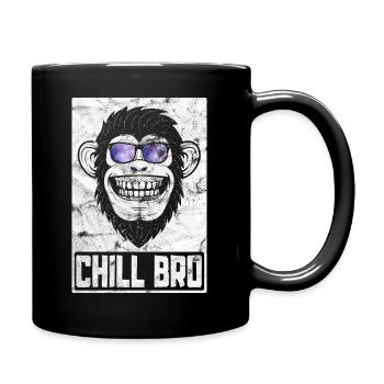 Chill Bro - Cooler Affe mit Sonnebrille Geschenkid - Tasse einfarbig - Schwarz - Rechts