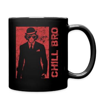 Cooler Affe Gorilla - Chill Bro Geschenk - Tasse einfarbig - Schwarz - Rechts