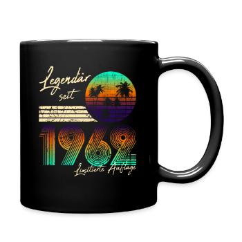 59. Geburtstag Vintage Geschenk Legendär Seit 1962 - Tasse einfarbig - Schwarz - Rechts