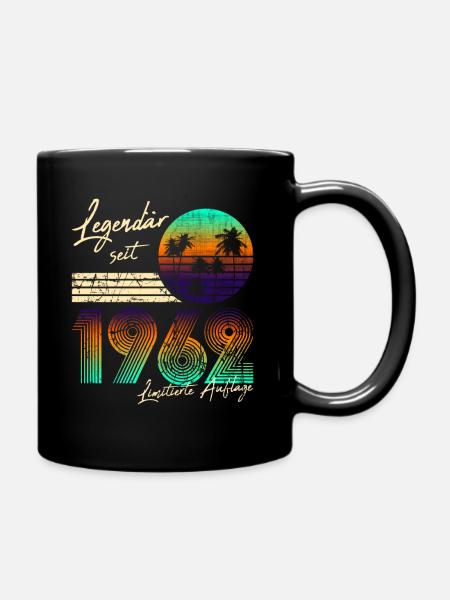59. Geburtstag Vintage Geschenk Legendär Seit 1962 - Tasse einfarbig - Schwarz