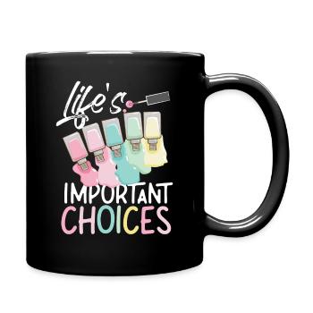 Nail Tech Devis Travail Ongle Uniforme - Mug uni - noir - Droite