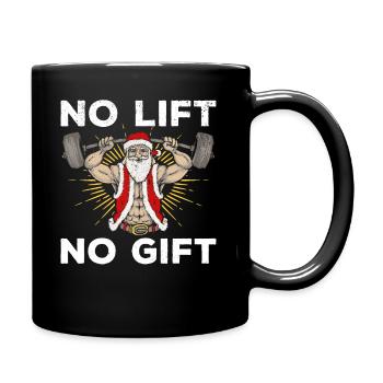 No Lift No Gift Bodybuilding Santa Claus Gym - Full Colour Mug - black - Right