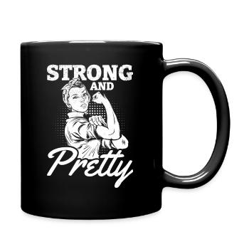 Fort et joli Fitness Workout Gym Musculation - Mug uni - noir - Droite