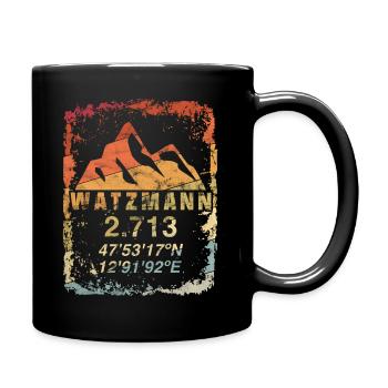Watzmann 2713 - Tasse einfarbig - Schwarz - Rechts