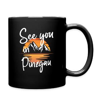 Pinzgau Skiing Mountain Snowboarding Austria - Full Colour Mug - black - Right