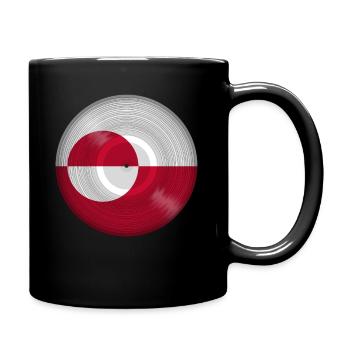 Grönland Musik Schallplatte - Tasse einfarbig - Schwarz - Rechts