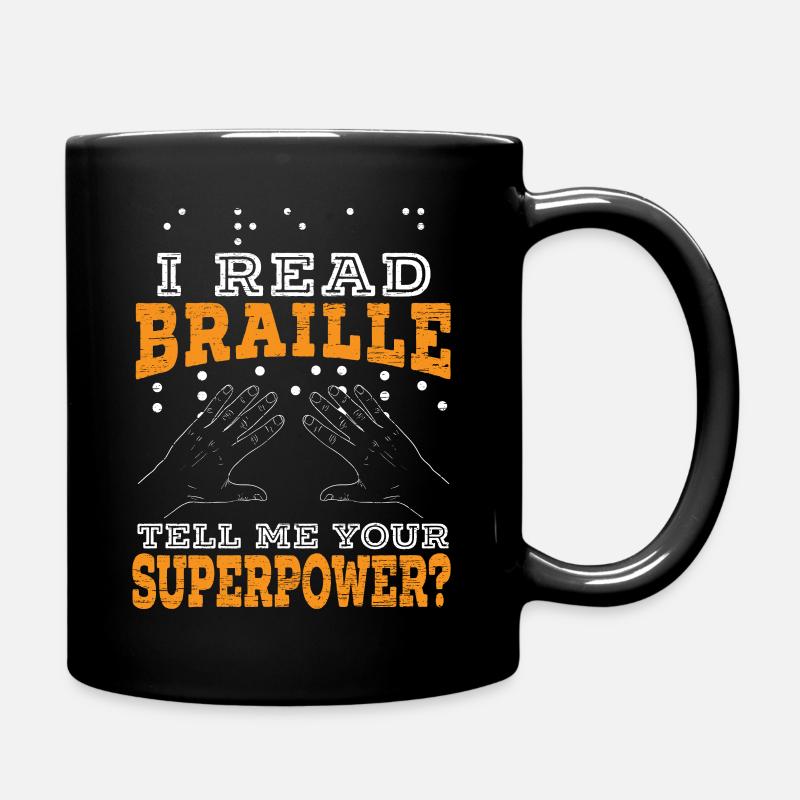Ich Kann Blindenschrift Lesen Sehbehinderung - Tasse einfarbig - Schwarz