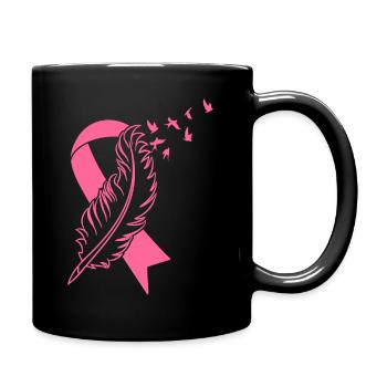 Breast Cancer Awareness Fight Cancer Chemotherapy - Full Colour Mug - black - Right
