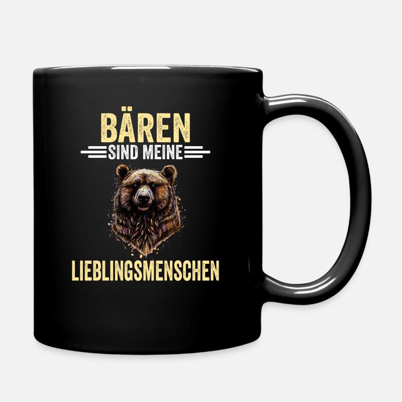 Braunbär Grizzlybär Bären Bär - Tasse einfarbig - Schwarz