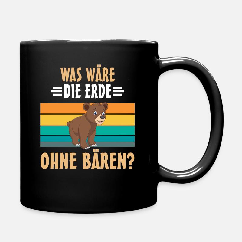 Umweltschutz Bär Braunbär Bären - Tasse einfarbig - Schwarz