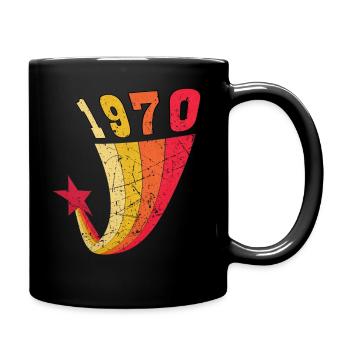 1970 retro cumpleaños arco iris vintage estrella - Mug uni - noir - Droite