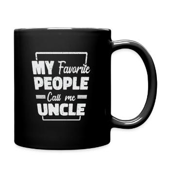 Mes gens préférés m’appellent Oncle Onkel Onkel - Mug uni - noir - Droite