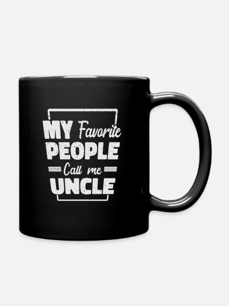 My Favorite People Call Me Uncle Onkel Onkel - Ensfarvet krus - sort