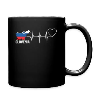 Slowenien - Tasse einfarbig - Schwarz - Rechts