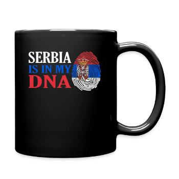Serbien - Tasse einfarbig - Schwarz - Rechts