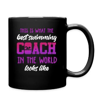 Schwimmtrainer Schwimmlehrer Schwimmen Schwimmbad - Tasse einfarbig - Schwarz - Rechts