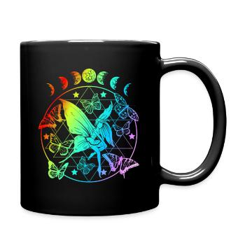 Fée avec papillons Elfes Fille Cadeau - Mug uni - noir - Droite